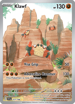 Klawf 217/198 Illustration Rare Scarlet & Violet Pokemon Holo Near Mint - Image 3
