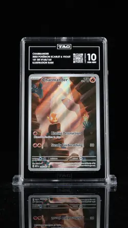 2023 Pokemon SV 151 Set 168/165 Charmander Illustration Rare TAG 10 - Image 1