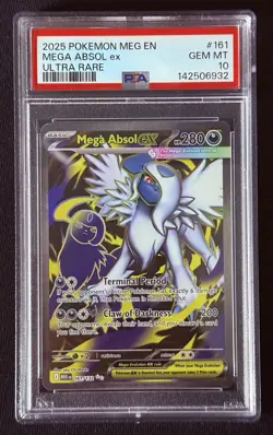 Mega Absol EX 161/132 Ultra Rare Meg En-mega Evolution Pokemon PSA 10 - Image 1