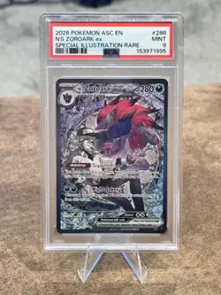 The Pokemon N's Zoroark ex 286/217 Me: Ascended Heroes SIR Holo PSA 9 - Image 1