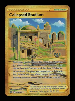 Collapsed Stadium 215/196 Secret Rare Lost Origin Pokemon Cards - Image 1