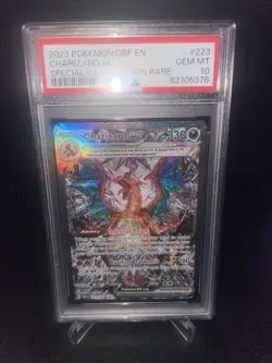 Pokemon TCG 2023 SVI Obsidian Flames Charizard EX Sir Card 223/197 PSA 10 - Image 1