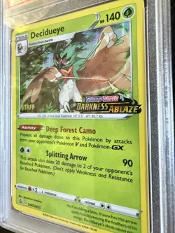 2020 Pokemon Sword & Shield BSP | Decidueye Holo #35 | Prerelease Staff | PSA 10 - Image 2