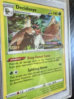 2020 Pokemon Sword & Shield BSP | Decidueye Holo #35 | Prerelease Staff | PSA 10 - Image 3
