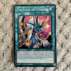Yu-Gi-Oh! Maze Of Muertos The Gaze Of Timaeus MZMU-EN013 Secret Rare Spell Card - Image 1