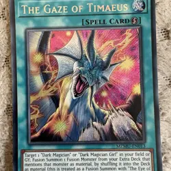 Yu-Gi-Oh! Maze Of Muertos The Gaze Of Timaeus MZMU-EN013 Secret Rare Spell Card - Image 3