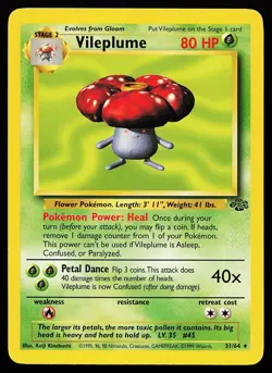 Vileplume 31/64 Rare Jungle Pokemon Card - Image 1
