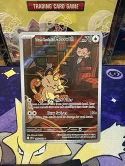 Pokemon TCG Team Rockets Meowth Card 203/182 Destined Rivals - Image 1