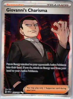 Giovanni's Charisma 197/165 SV: Scarlet & Violet 151 - Pokemon Card - NM - Image 1