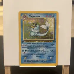 Pokemon TCG 1ST EDITION VAPOREON Jungle Holographic Card 12/64 Holo Rare WOTC V4 - Image 1