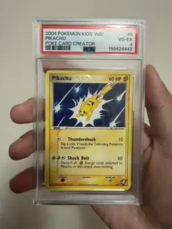 2004 POKEMON KIDS' WB! POKE CARD CREATOR #5 PIKACHU PSA 4 - Image 1