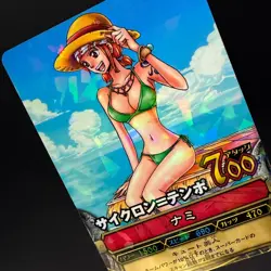 2008 One Piece Bandai Berry Match Nami C089 Swimsuit Card Luffy Crew Holo - Image 2