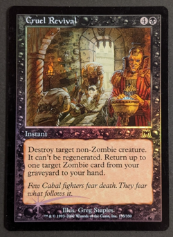 MTG Card - 1x Cruel Revival - Onslaught - NM - Vintage Foil Magic The Gathering - Image 1