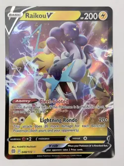 Raikou V 048/172 Brilliant Stars Ultra Rare Holo Pokemon TCG Card NM - Image 1
