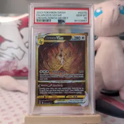 Pokemon TCG Arceus VSTAR GG70/GG70 Crown Zenith Secret Rare Holo PSA 10 - Image 1