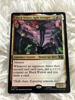 Black Widow, Agile Avenger #77 (NM) (Non-Foil) (R) (MSC) Magic MTG - Image 1