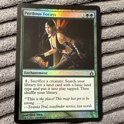 Perilous Forays MTG Ravnica: City of Guilds 2005 FOIL U Green #176 Authentic - Image 1