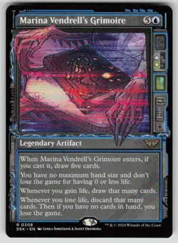 Marina Vendrell's Grimoire (Showcase) Rare Duskmourn: House of Horror 308 MTG NM - Image 1