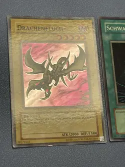 Yu-Gi-Oh! 3x LOB Drachenfluch - Schwarzes Loch - Dark Hole Super Rare DE EN 2002 - Image 2