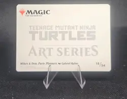 [GOLD STAMPED] MTG, TMNT Art Series, Mikey & Don, Party Planners 15/54 - Image 2