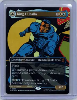 MTG King T'Challa / Black Panther Borderless Foil #399 Marvel Super Heroes Magic - Image 1