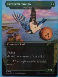 African Swallow | Birds of Paradise (Secret Lair Promo) FOIL MINT CARD (519855) - Image 2
