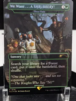 MTG Three Visits We Want A SHRUBBERY SECRET LAIR FOIL NM Monty Python SLD #1676 - Image 1