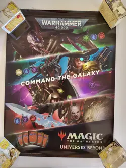 MTG Magic the Gathering WARHAMMER 40K Promo poster 18"X24" - Image 1