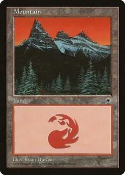 Magic The Gathering MTG MOUNTAIN (THREE PEAKS) Portal NM Near Mint - Image 1