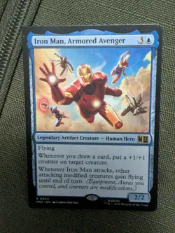 x1 Iron Man, Armored Avenger R MTG Commander: Marvel Super Heroes M/NM, English - Image 1