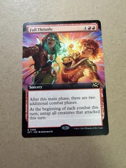 2025 MTG Magic The Gathering DFT Aetherdrift Extended Art #386 Full Throttle - Image 1