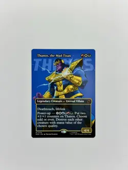 MTG Thanos, the Mad Titan 0376 Borderless Mythic Marvel Super Heroes Non Foil NM - Image 1