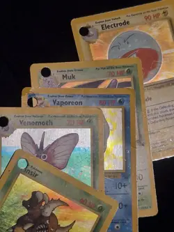 Vintage Pokemon Cards Holo Base Bundle Jungle Set Job Lot 1999 WOTC DAMAGED - Image 1