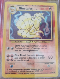 Pokemon WOTC Base Set Holo Ninetales x3 HP Vintage Rare Bundle Lot - Image 4