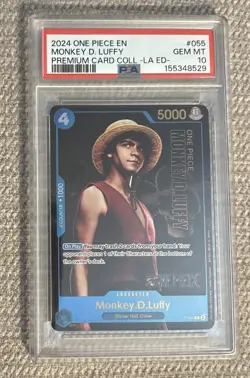 2024 ONE PIECE MONKEY D. LUFFY P-055 PREMIUM CARD Live Action PSA 10 GEM MT - Image 1