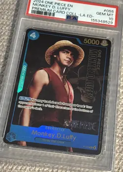 2024 ONE PIECE MONKEY D. LUFFY P-055 PREMIUM CARD Live Action PSA 10 GEM MT - Image 3