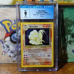 Ninetales 12/102 Square Cut CGC 9 Base Set Error Pokemon Card - Image 1