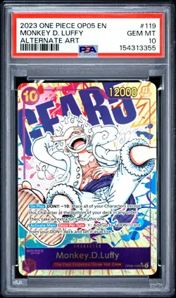 2023 ONE PIECE OP05-AWAKENING OF THE NEW ERA #119 MONKEY D. LUFFY PSA 10 - Image 1