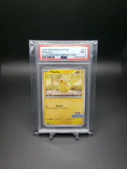 Pikachu SVP 214 Illustration Contest 2024 Promo Card PSA 9 - Image 1