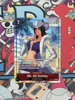 Ms. All Sunday (Alternate Art) OP14-084 The Azure Sea's Seven Foil One Piece TCG - Image 1