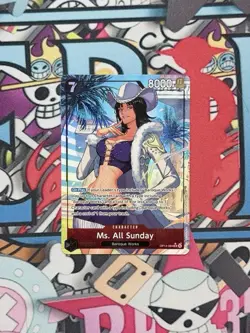 Ms. All Sunday (Alternate Art) OP14-084 The Azure Sea's Seven Foil One Piece TCG - Image 2
