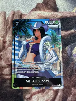 Ms. All Sunday Alternate Art OP14-084 The Azure Sea's Seven Foil NM - Image 1