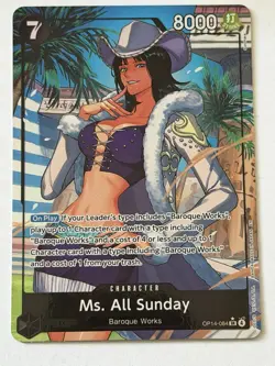 Ms. All Sunday (Alternate Art) OP14-084 The Azure Sea's Seven Foil - Image 1