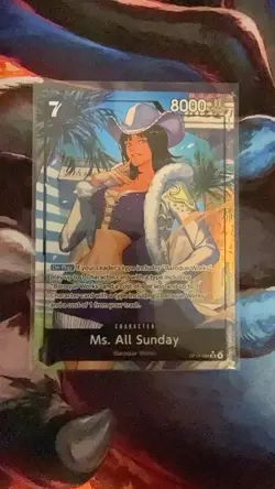Ms. All Sunday Alternate Art OP14-084 The Azure Sea's Seven Foil NM - Image 2