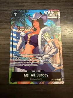 Ms. All Sunday (Alternate Art) OP14-084 The Azure Sea's Seven Foil - Image 1