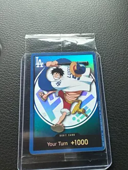 Bandai Namco One Piece Card Game Don!! Card Monkey D. Luffy Your Turn +1000 Holo - Image 1