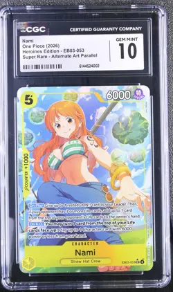Nami (053) (Alternate Art) EB03-053 One Piece Heroines Edition CGC 10 - Image 1