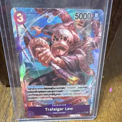 One Piece CCG Trafalgar Law Character Super Rare OP05-069 Foil Alt Art Awakenin… - Image 1