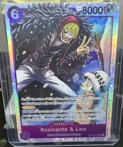 Rosinante & Law Alt Art EB04-038 SR One Piece TCG Azure Sea's Seven Foil NM - Image 1
