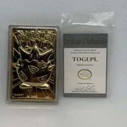 Pokemon Togepi Nintendo 23k Gold Plated Burger King Trading Card Box - Image 2